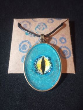 Blue Dragon Eye Pendant Necklace - Women/Men's Jewelry